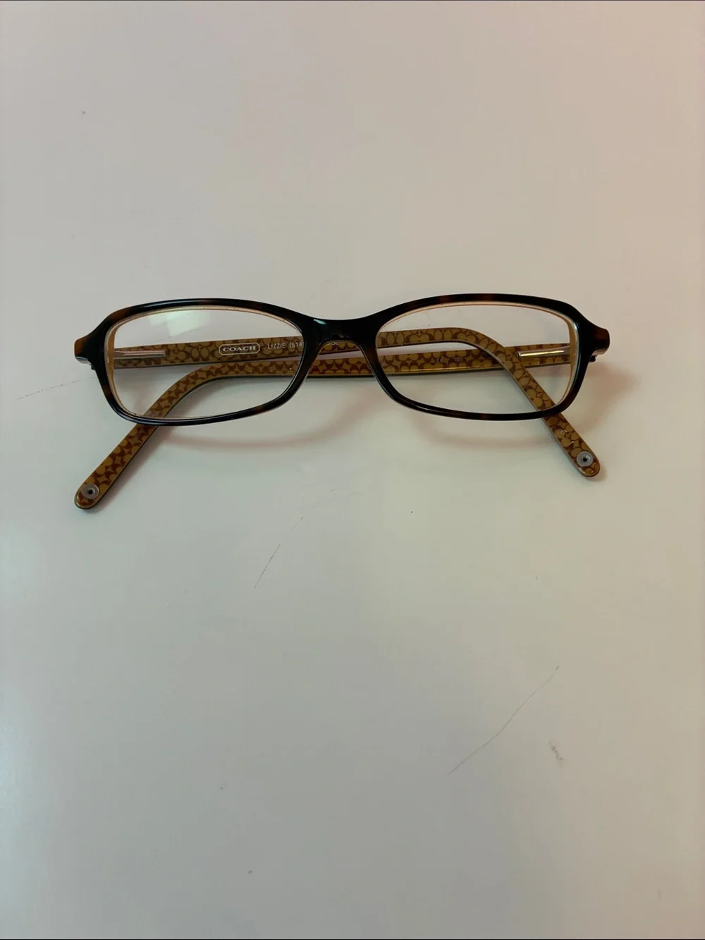 Coach Lizzie Kids Brown Tortoise Rectangle Eyeglasses Frames